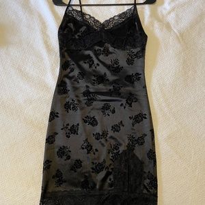 NEW Motel Rocks Black Rose Bodycon Dress With Lace